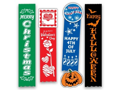 Holiday Ribbons & Buttons