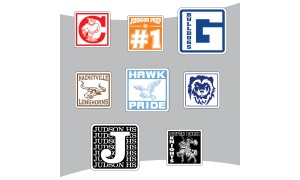 Square School Buttons