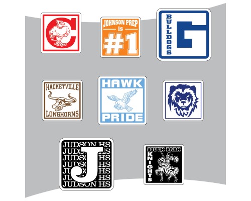 Square School Buttons