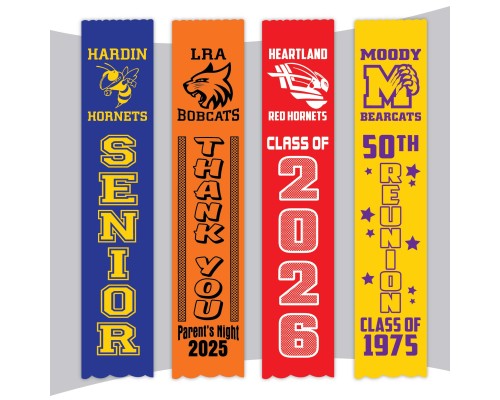 Reunion / Senior / Parent's - 2" x 10" Ribbons