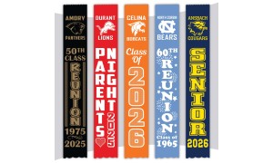 Reunion / Senior / Parent's - 2" x 13" Ribbons
